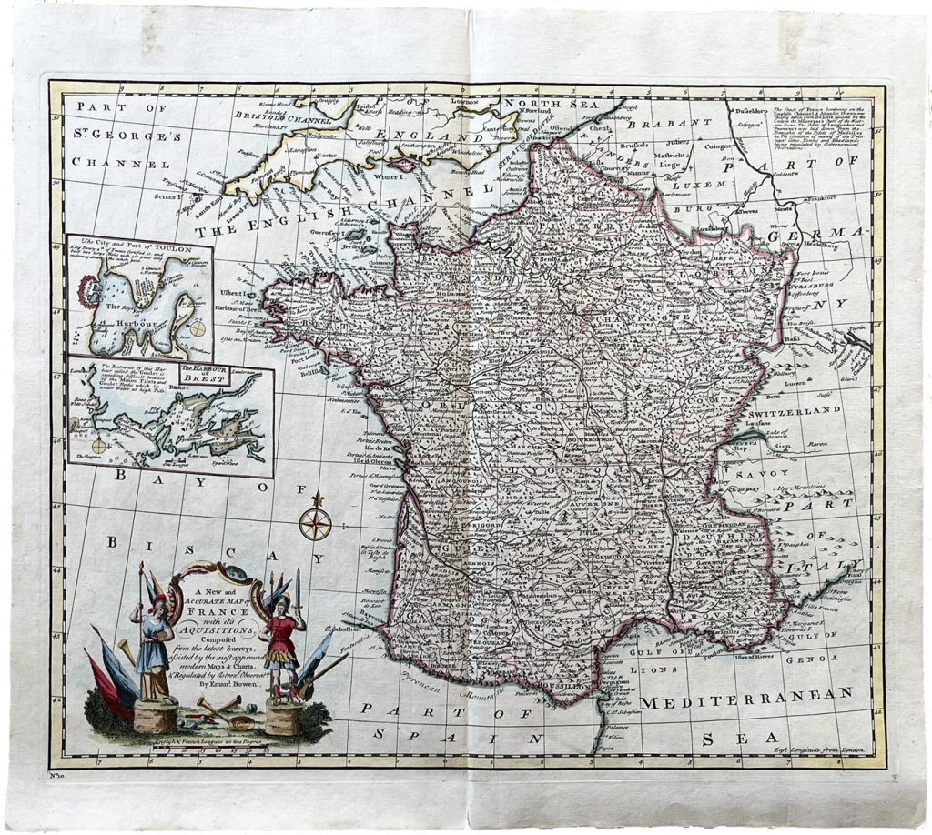 Mapa antiguo de Francia