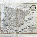 Mapa antiguo de España y Portugal