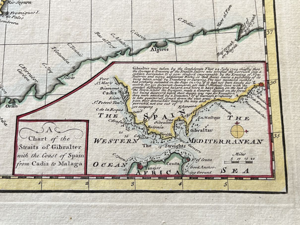 Mapa antiguo de España y Portugal