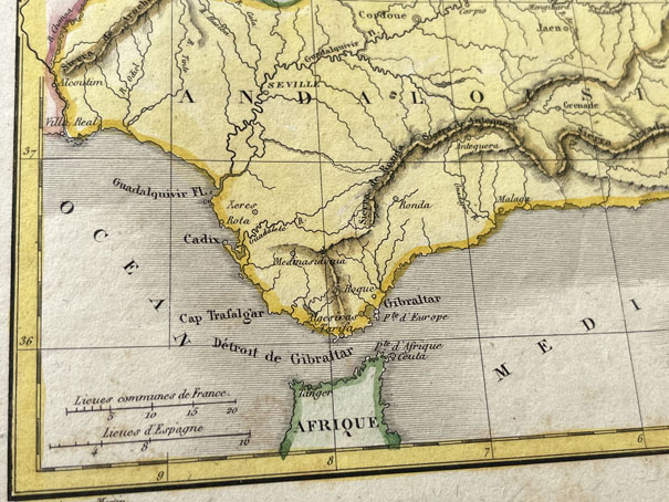 Mapa antiguo de Andalucía y Murcia