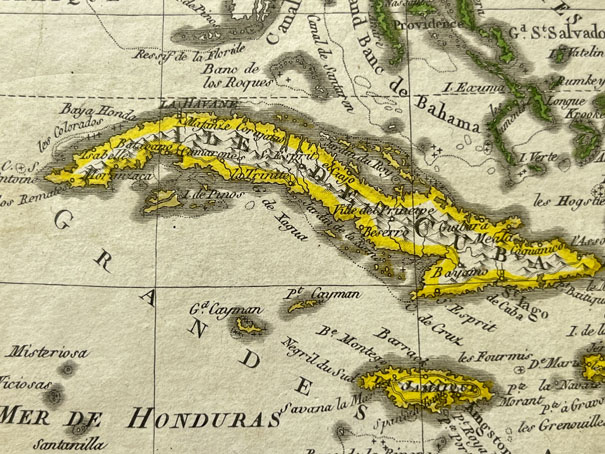 Mapa antiguo del Caribe