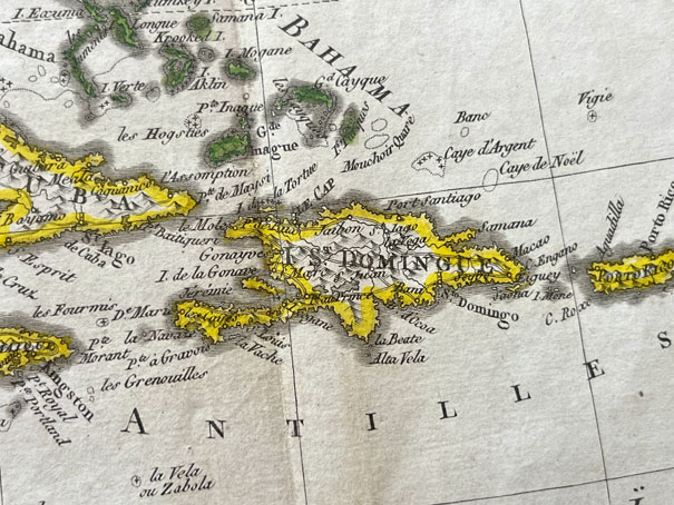 Mapa antiguo del Caribe