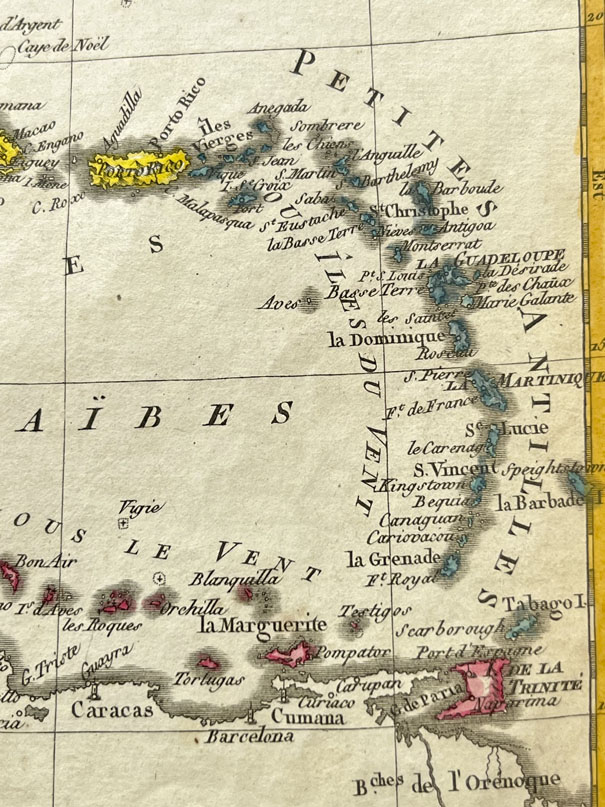 Mapa antiguo del Caribe